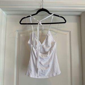 Sundry White Halter Tank